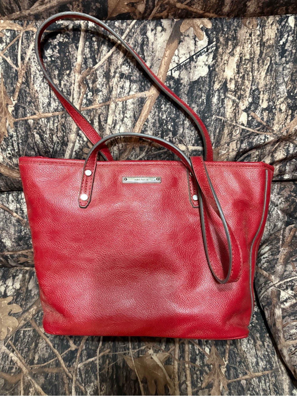 Vintage Nine West Red Leather Tote